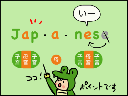 『あいうえおフォニックス』ではなぜ　c-a-t　に分解しないのか。