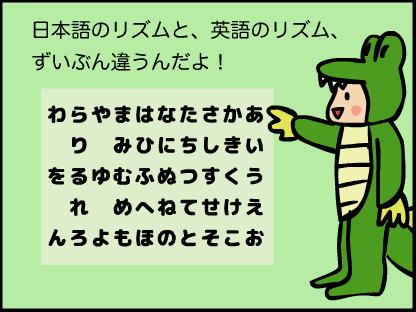 日本語のシラブル（音節）と英語のシラブル（音節）はずいぶん違うんだよ