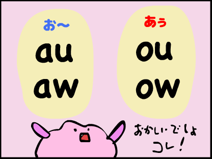 “auとawが「おー」で、ouとowが「あぅ」なのは、おかしいでしょ！”